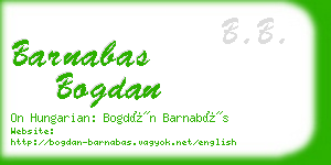 barnabas bogdan business card